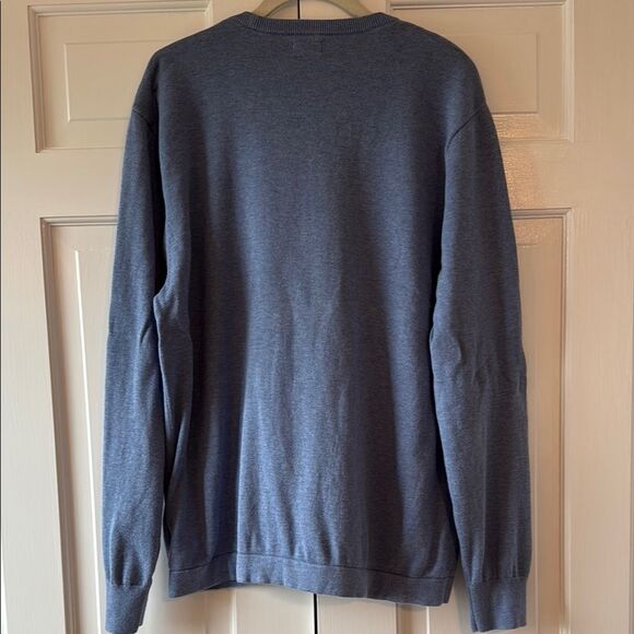 J. CREW CREW NECK MEN'S BLUE COTTON SWEATER XL - Picture 5 of 7